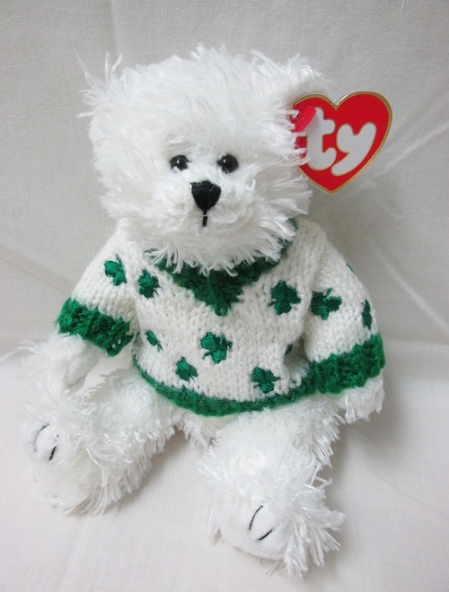 Flannigan, St. Patrick\'s Day Bear<br> Ty - Attic Treasures<br>(Click on picture-FULL DETAILS)